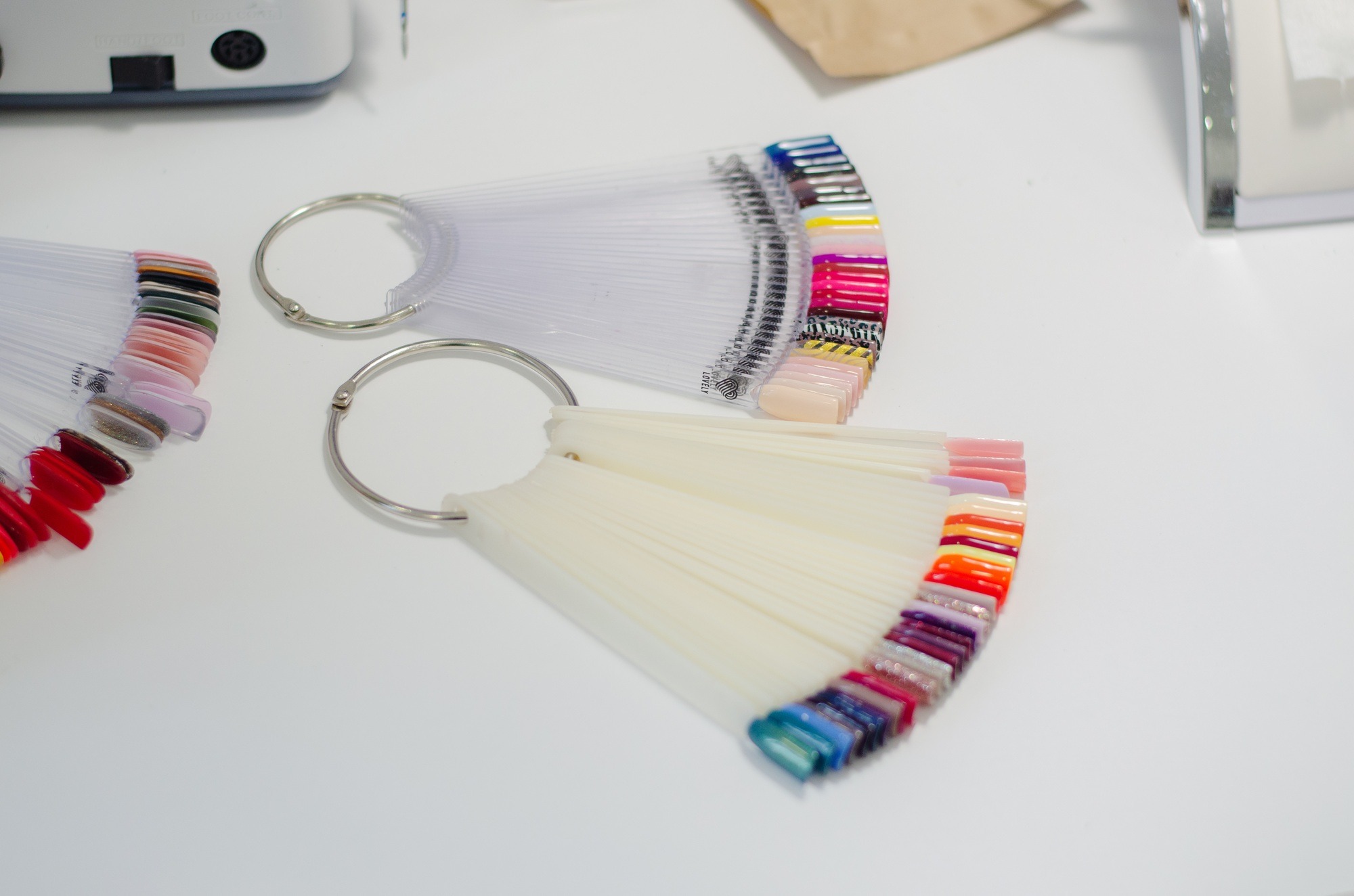 Color palette. Nail art. Nail salon